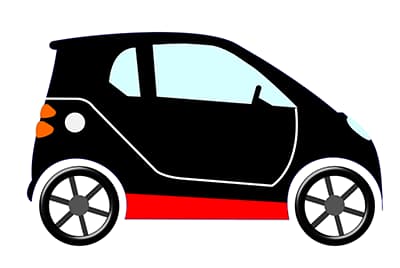 Illustration d'une voiture sans permis noire