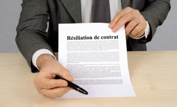 Signature de résiliation de contrat