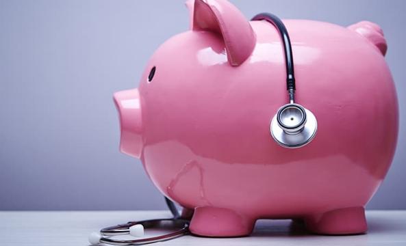 Tireline en forme de cochon avec un stéthoscope