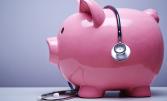 Tireline en forme de cochon avec un stéthoscope